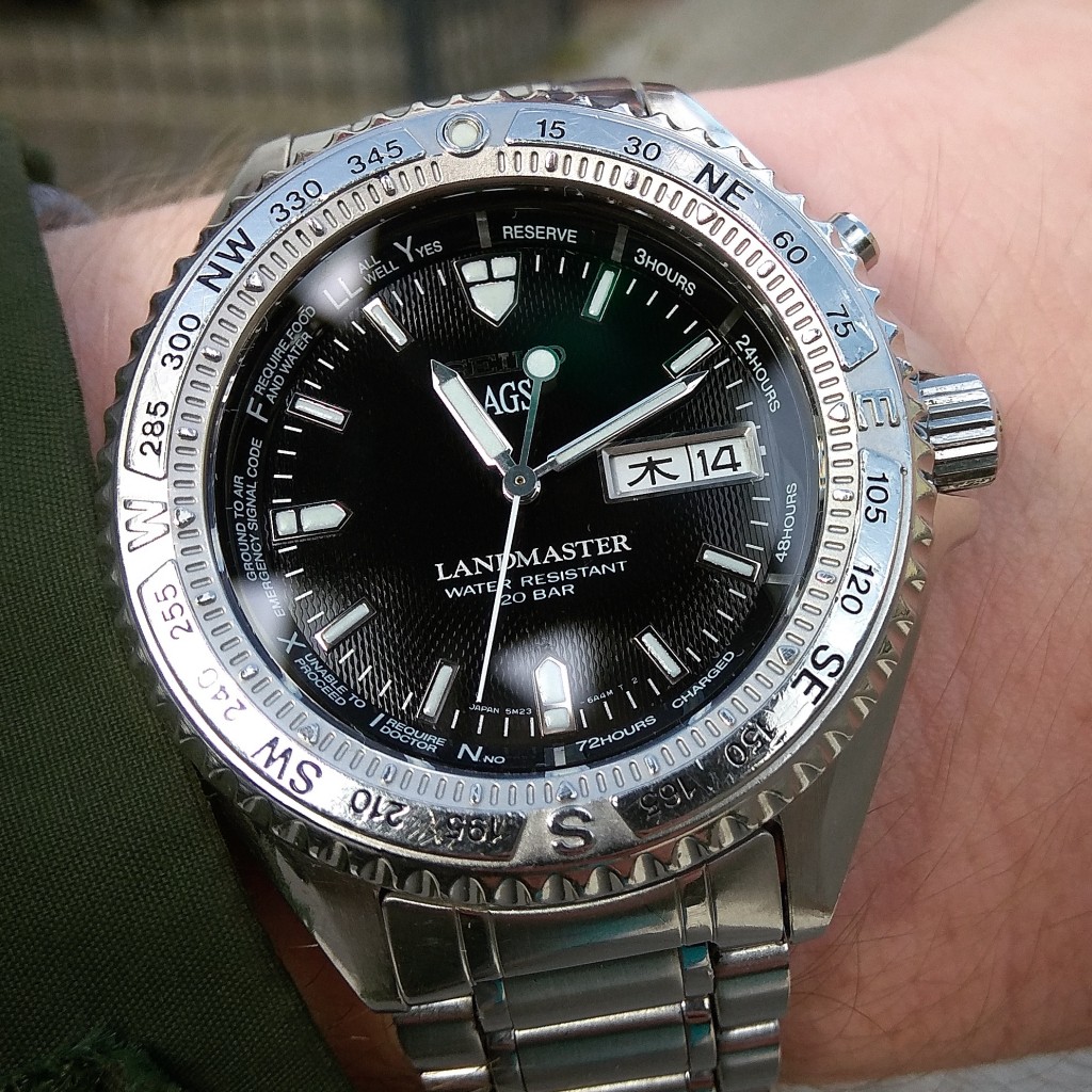Seiko SBBW005 5M23-6A20 AGS Landmaster with steel case and steel band.